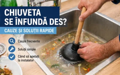 Chiuveta se înfundă des – cauze și soluții rapide