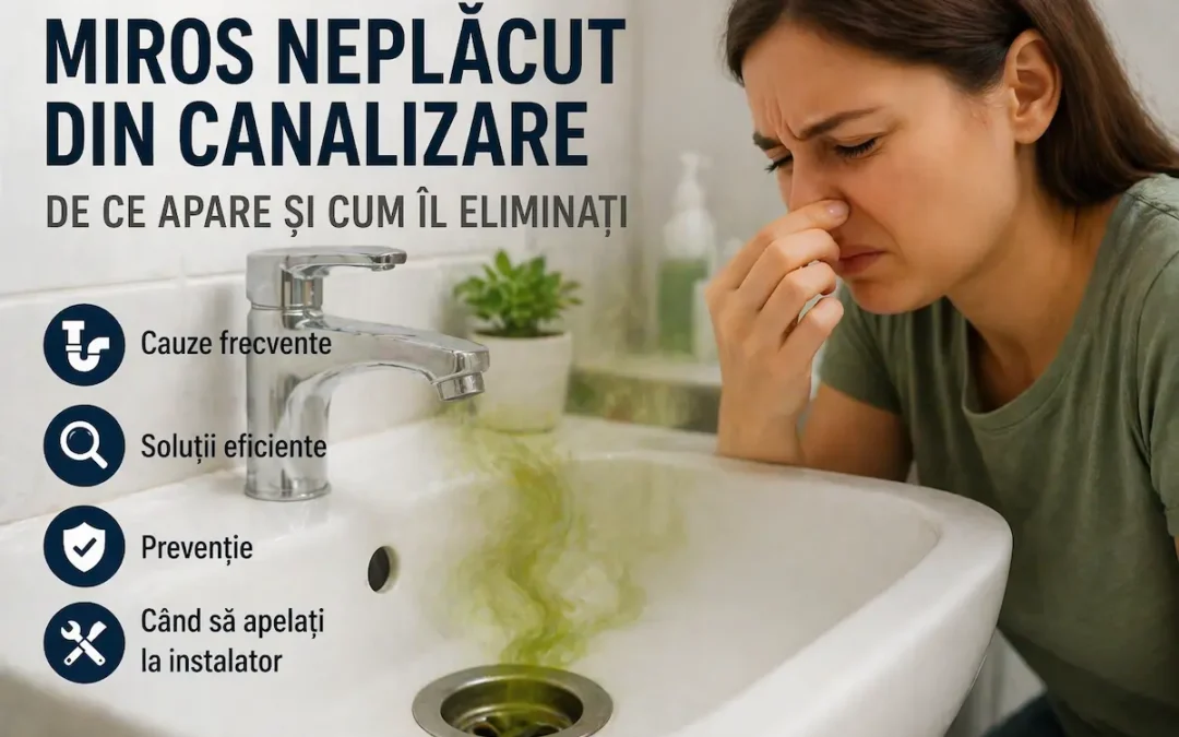 Miros neplăcut din canalizare – de ce apare și cum îl eliminați