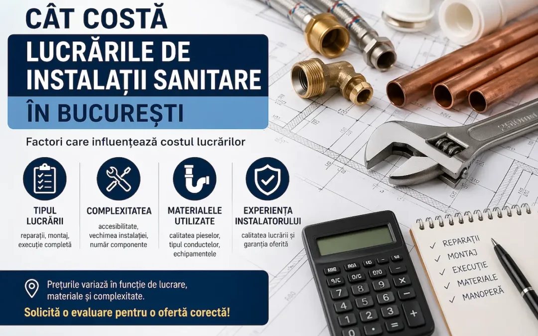 Cât costă lucrările de instalații sanitare în București