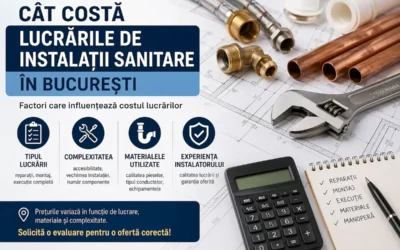 Cât costă lucrările de instalații sanitare în București